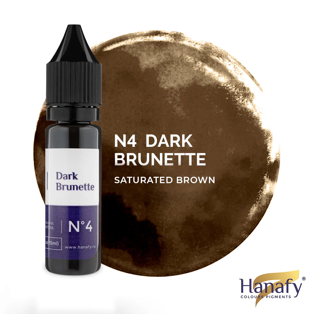 Hanafy Dark Brunette N4 PMU Pigment - Best Saturated Brown for Brunettes