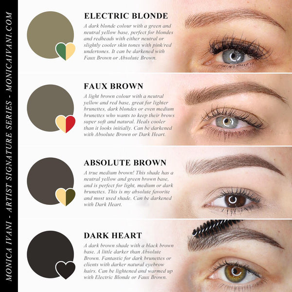 Monica Ivani® Signature Series Eyebrow Pigments - GirlzInk Store