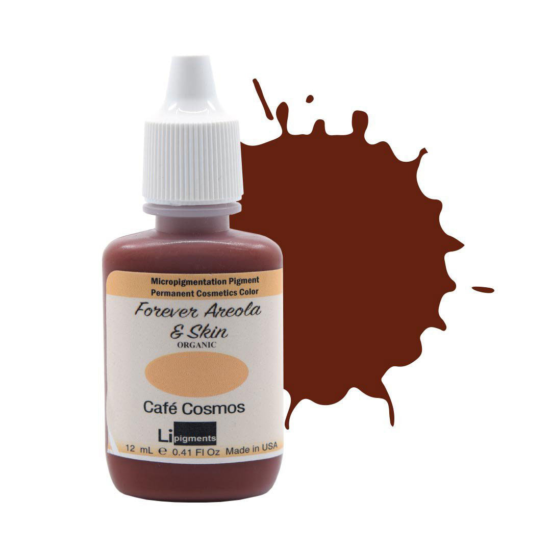 LI Pigments Forever Color Areola Pigment - Light to Medium Brown, warm red and yellow organic base, titanium-free pigment for 3D areola work