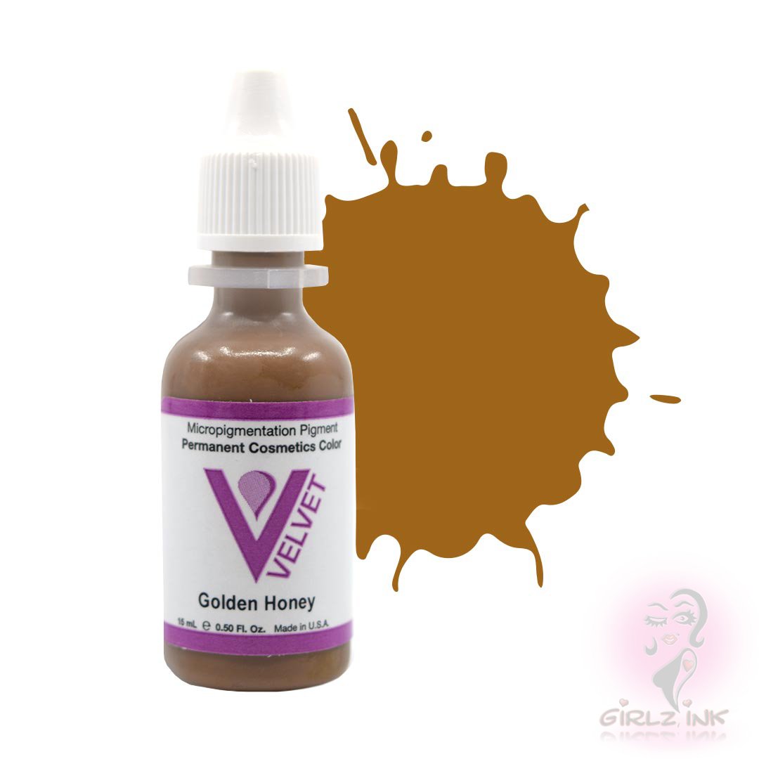 Li Pigments Velvet Golden Honey 15ml bottle for microblading and permanent makeup